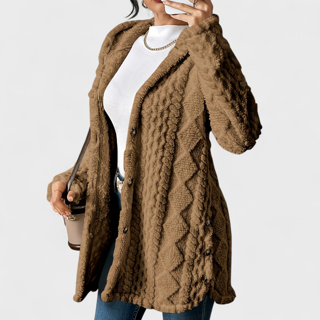 Warm Hooded Cardigan Coat