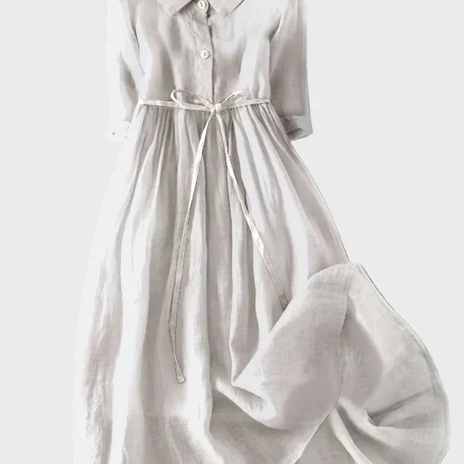 Magdaléna Sofistikované Světlemodré Hedvábné Dámské Šaty