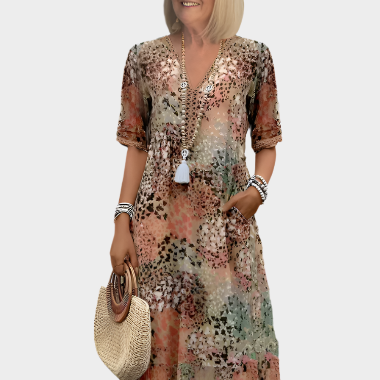 Magdaléna Elegantní Midi Šaty Univerzální MaximálněPohodlné