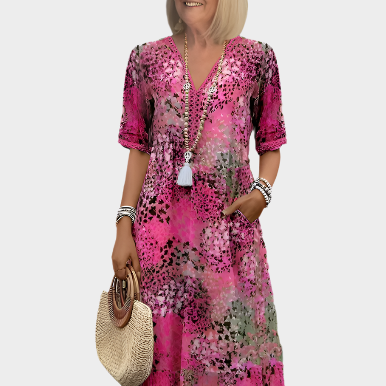 Magdaléna Elegantní Midi Šaty Univerzální MaximálněPohodlné