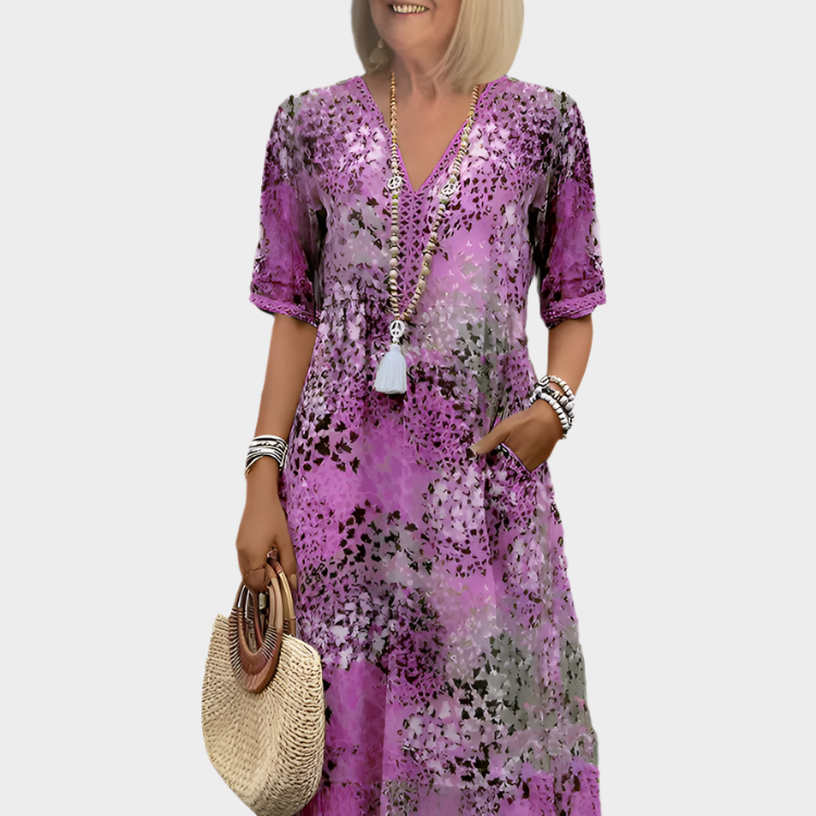 Magdaléna Elegantní Midi Šaty Univerzální MaximálněPohodlné