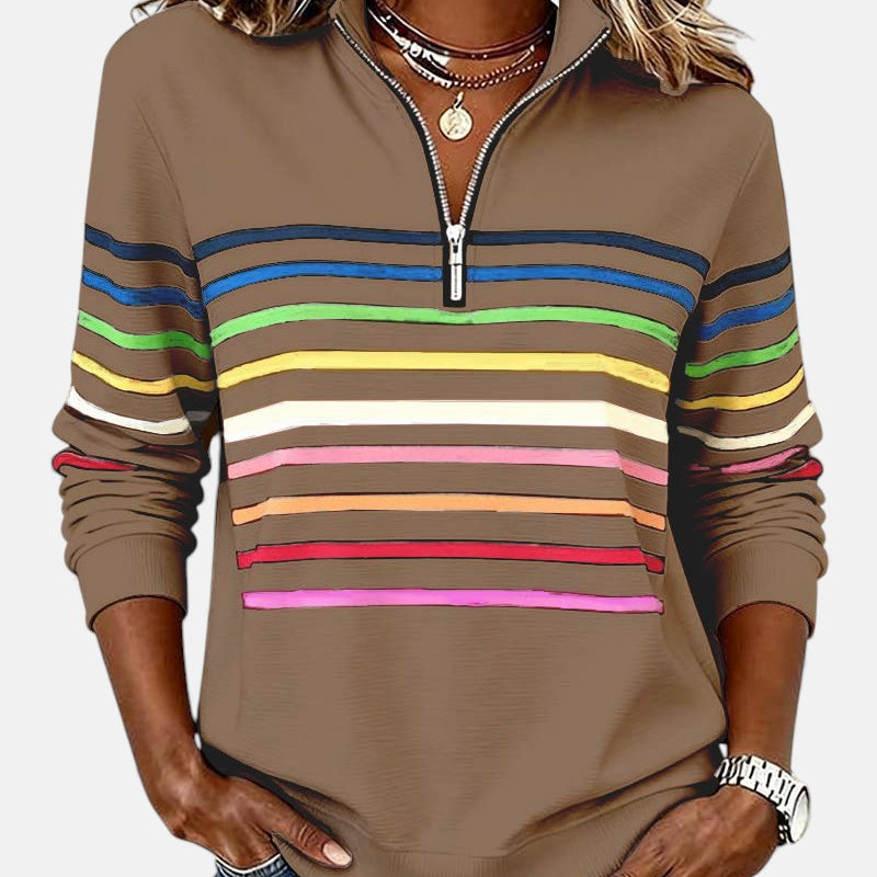 Vídeň | Mikina na zip s duhovými pruhy