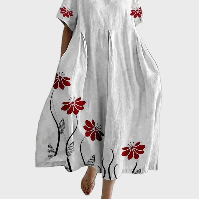 Adéla Nezpochybnitelná Růžové Midi Šaty Květinové