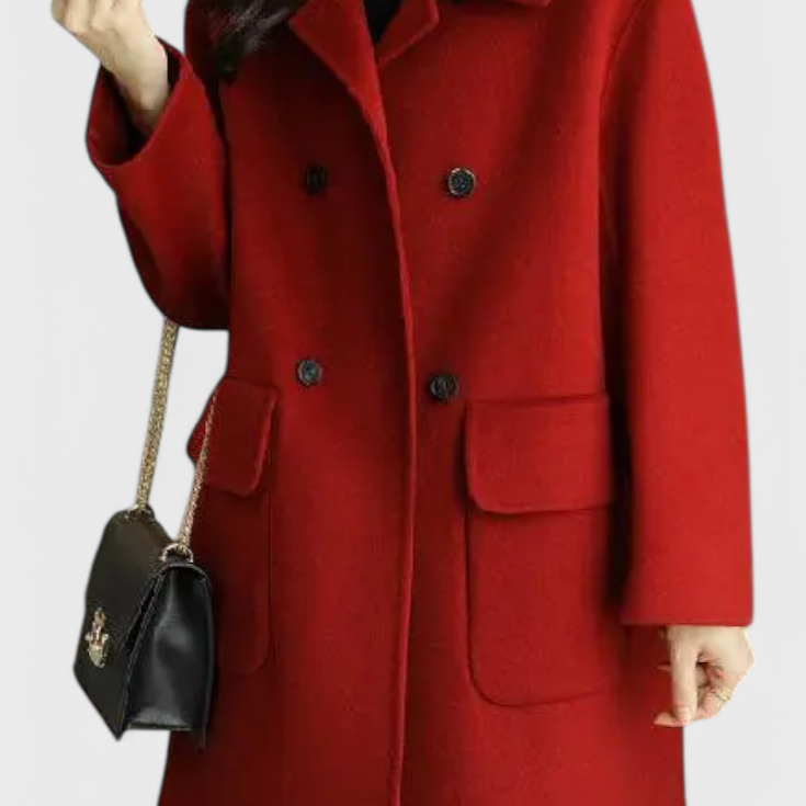 Camille | Klasický dvouřadý kabát z vlny