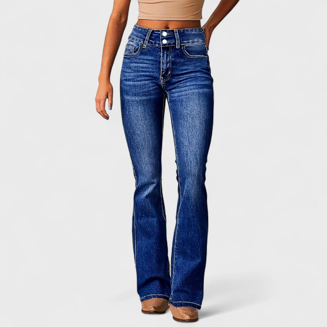 High-waisted Wide-leg Fashion Jeans