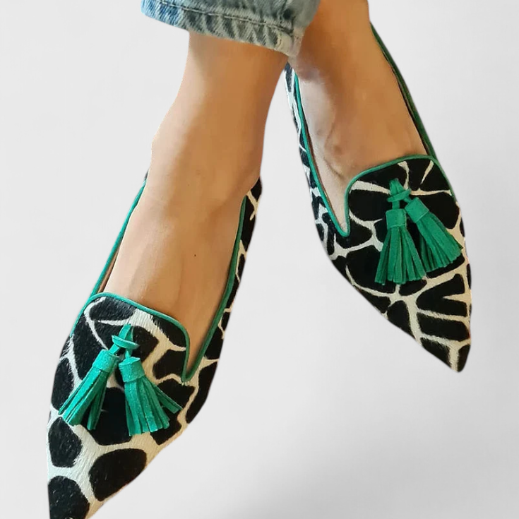 Fermina | Elegantní mokasíny se špičatou špičkou a dvoubarevným designem