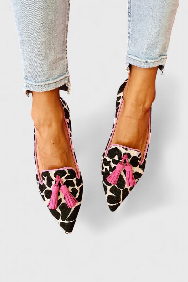 Fermina | Elegantní mokasíny se špičatou špičkou a dvoubarevným designem