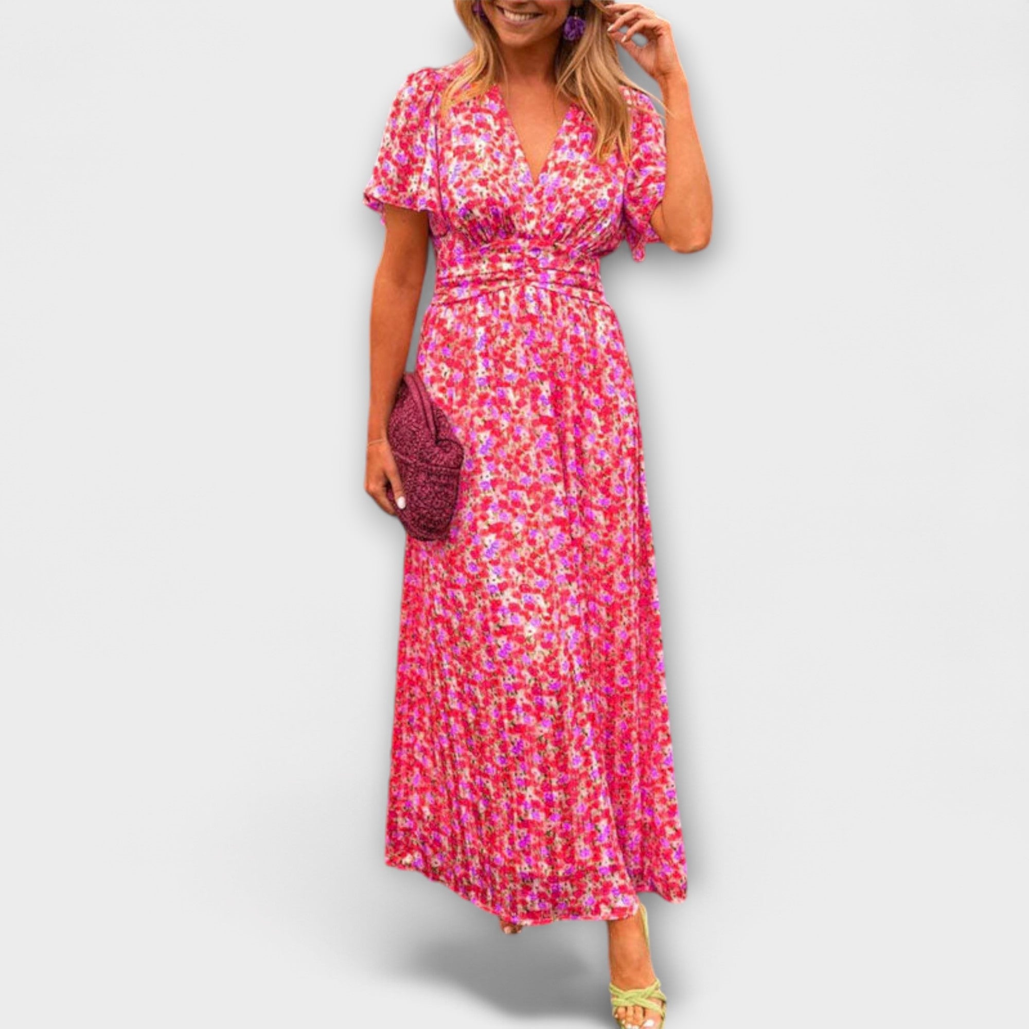 Elsie - Klasické šaty s V výstřihem